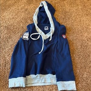 Navy Blue Tattini Hoodie with Gray Accents